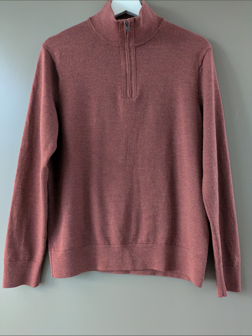 Banana Republic Italian Merino Wool Quarter-Zip Sweater Italian Yarn Size Medium